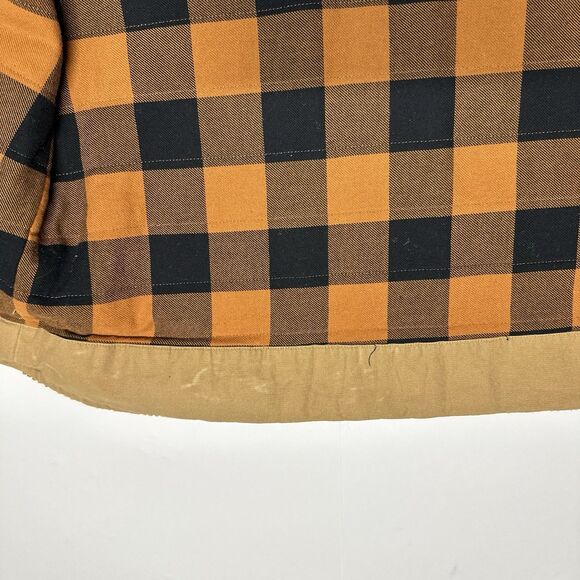 Sun+Stone Corduroy and Khaki Canvas Brown Tan Utility Vest Plaid Lined Men’s XL - Picture 11 of 12